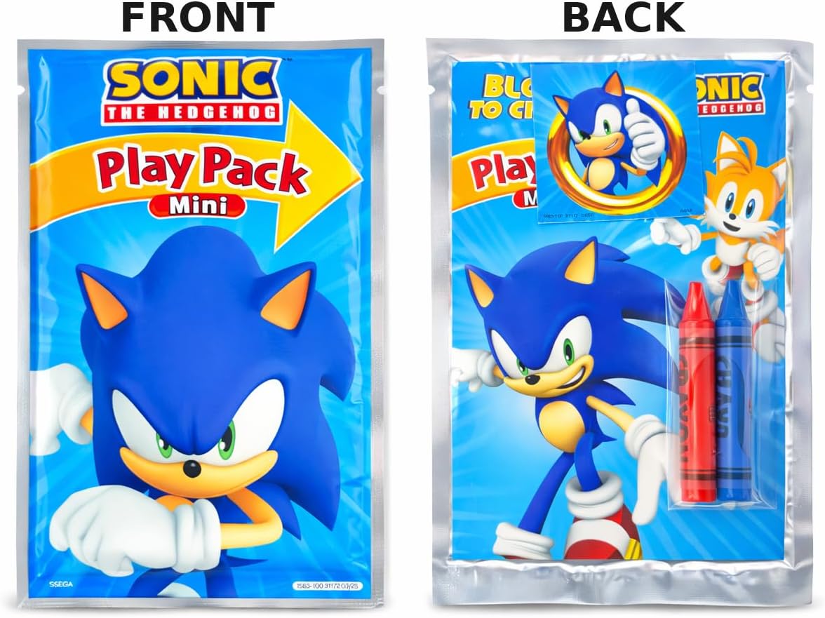 c the Hedgehog Play Packs | Sonic Party Favors | Sonics Coloring Pad, 2 Mini Crayons, and a Sticker | Officially Licensed | 10-Pack Goodie Bags