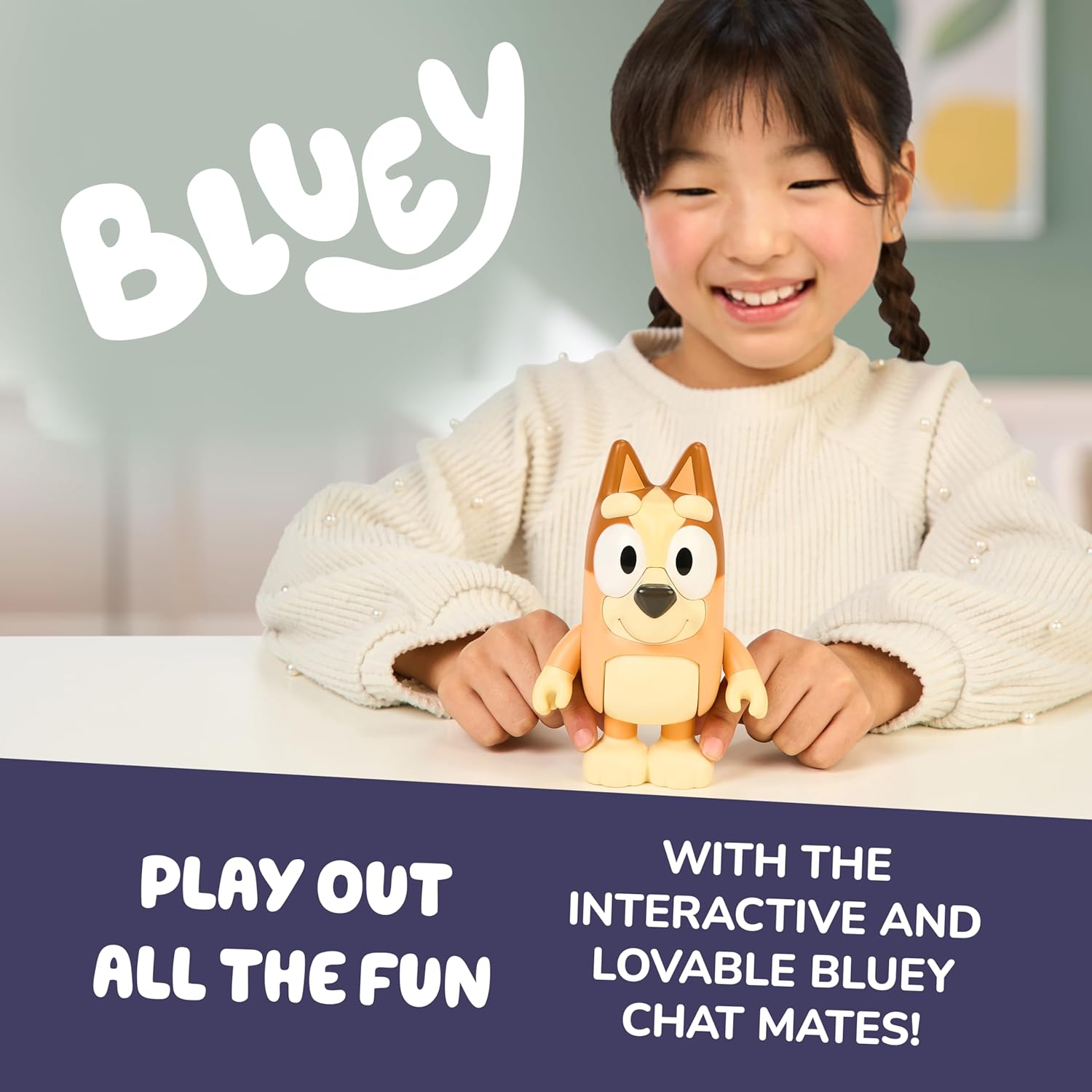 Talking Bingo Chat Mates Toy, Articulated, Talking Kids Toy with 10 Iconic Phrases, Interactive Play Figure Toys for Kids, Ages 3+