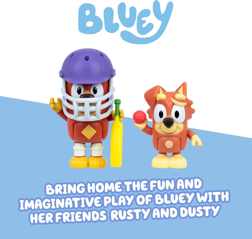 Figure 2-Pack Cricket. 2 Episode-Themed Figures with Moving Arms & Helmet and Bat Accessories, 2.5-3" (6-7.6 cm) Poseable Toys for Kids. Recreate Moments from The Episode Cricket.