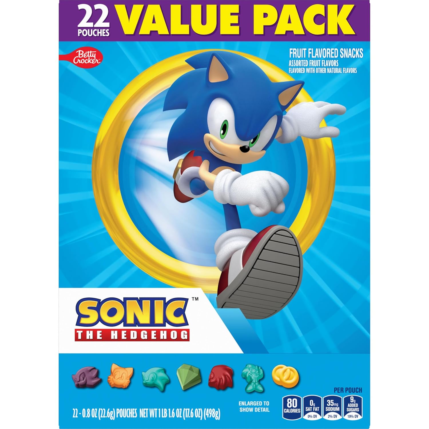 The Hedgehog Fruit Flavored Snacks, Treat Pouches, Gluten Free Snack, Value Pack, 22 Ct, 17.6 oz