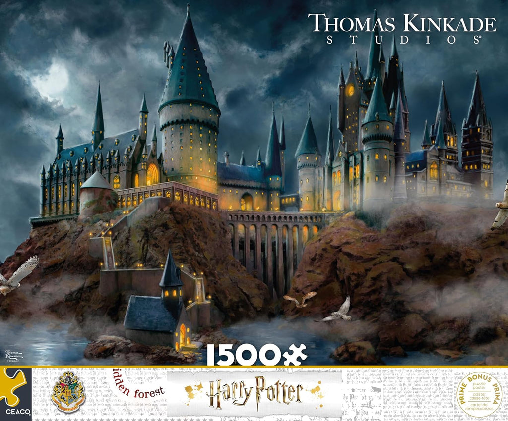 Harry Potter™ Hogwarts Castle Jigsaw Puzzle – 1500 Piece Puzzle for Adults, Thomas Kinkade Studios Fantasy Art