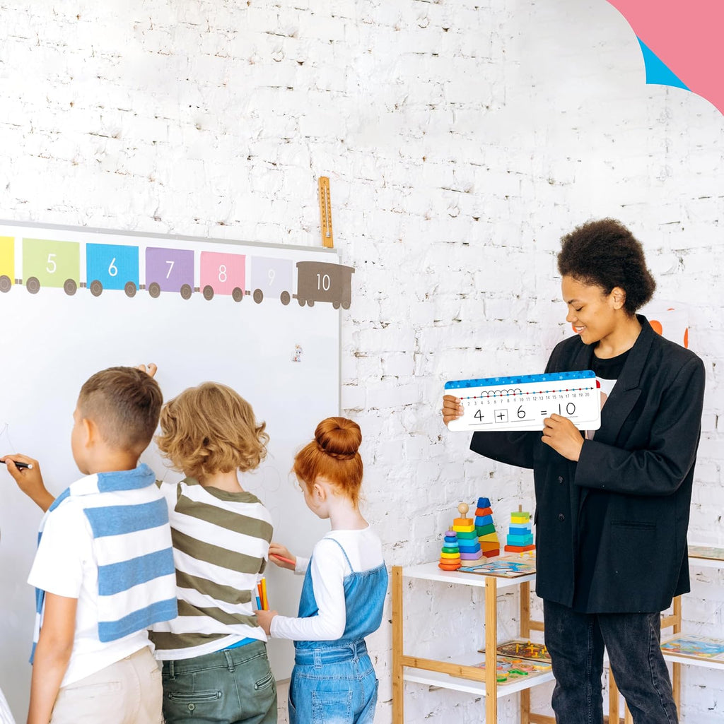 15 PCS Number Line Dry Erase Boards, Double Sided Writable and Erasable Board-0-10 on One Side & 0-20 on Other Side Math White Board for Kids, Students, Classroom and Home