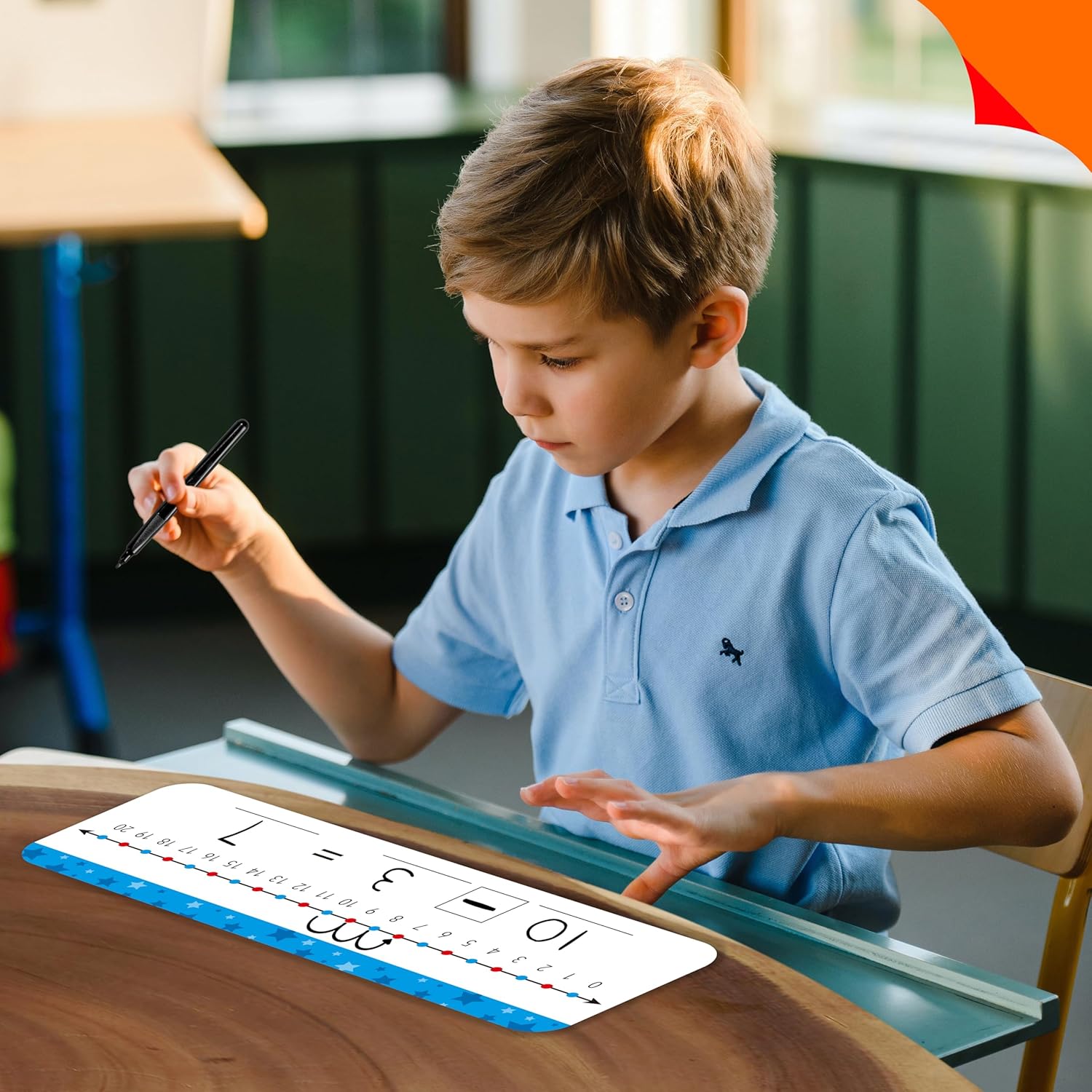 15 PCS Number Line Dry Erase Boards, Double Sided Writable and Erasable Board-0-10 on One Side & 0-20 on Other Side Math White Board for Kids, Students, Classroom and Home