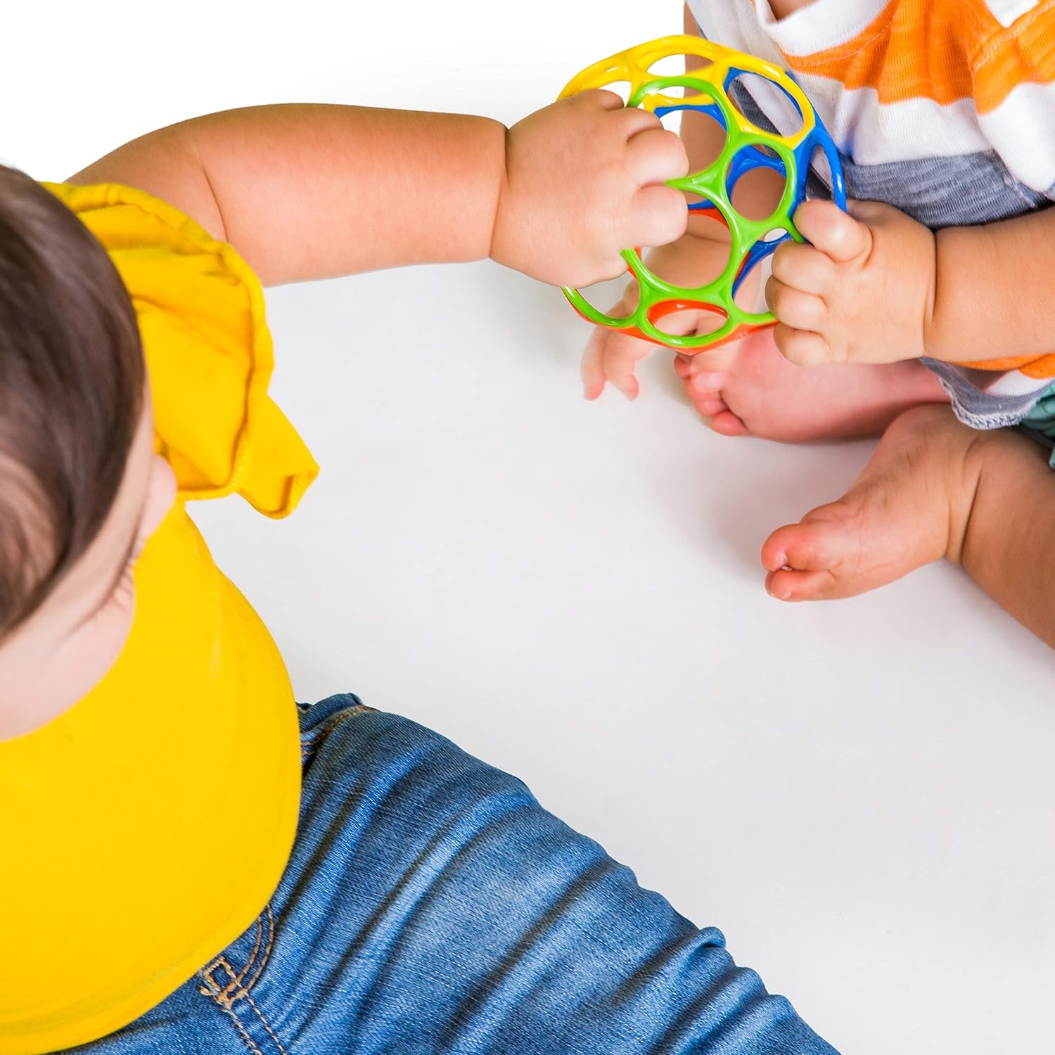 Oball Easy Grasp Classic Ball BPA-Free Infant Toy in Red, Yellow, Green, Blue, Age Newborn and up, 4 Inches