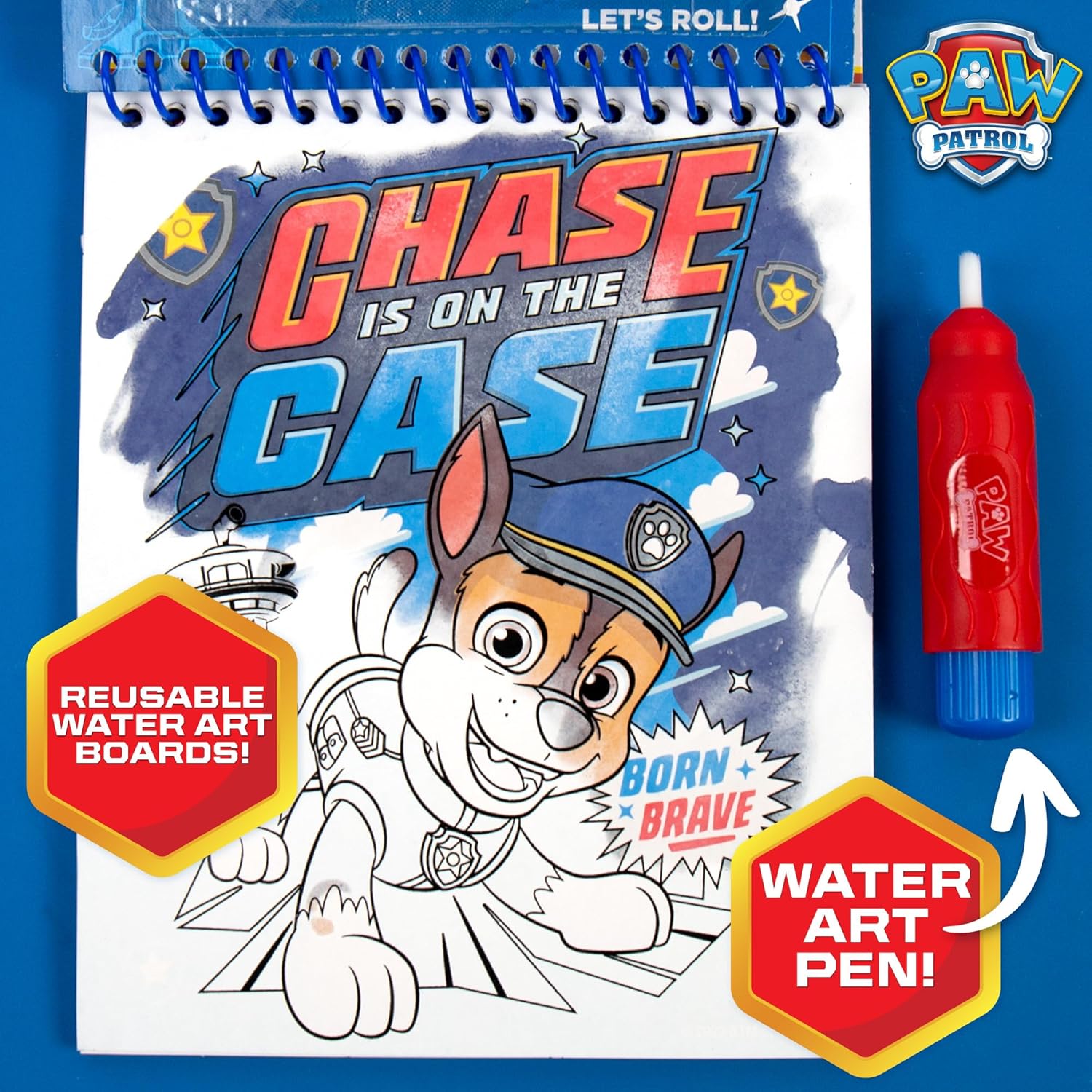 Aqua Art, Color 4 Reusable Aqua Art Pages with a Water Pen, Reusable No-Mess Toddler Activities, Water Reveal Activity Book, Paw Patrol Toy, Toddler Travel Activities, Kids Travel Toys