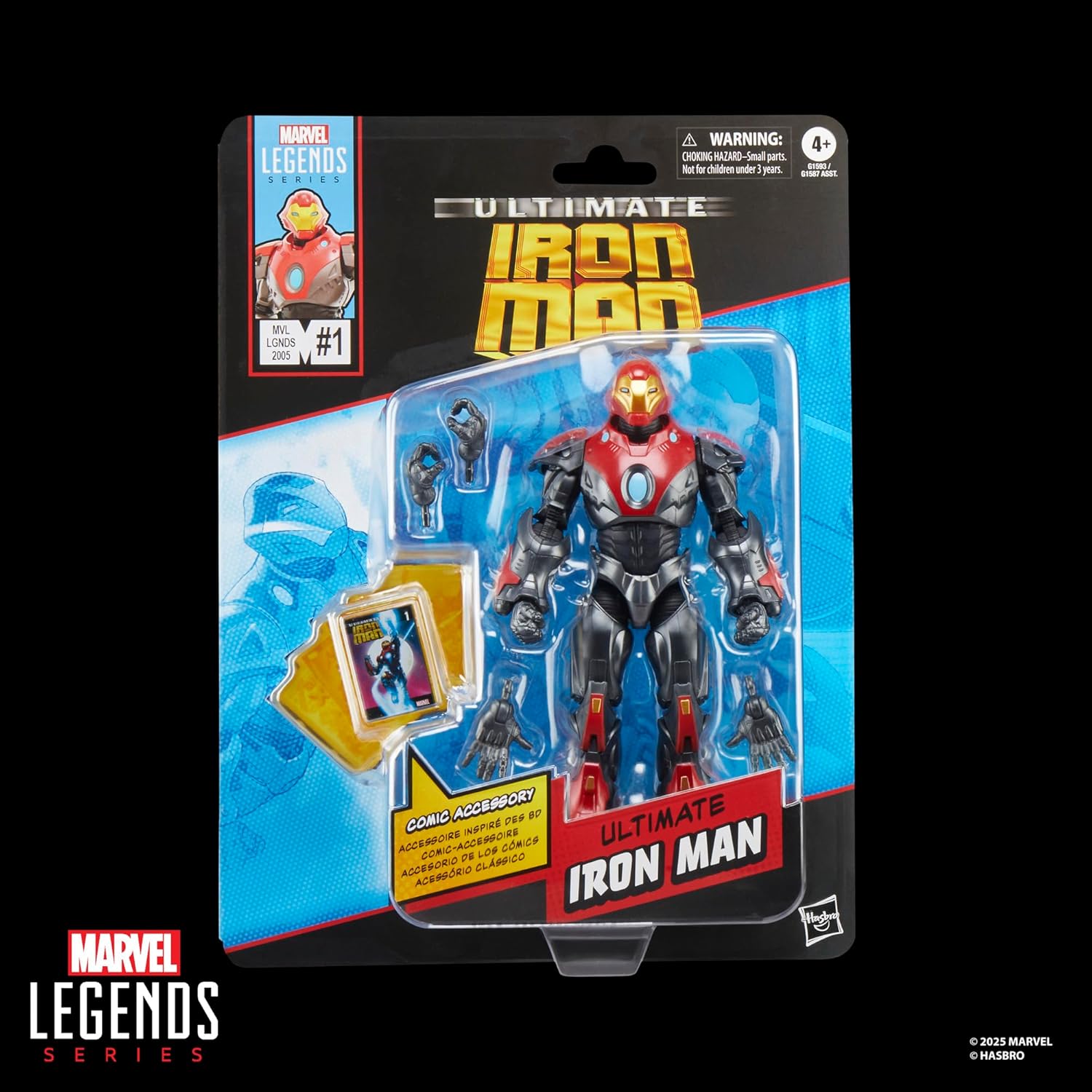 Series Ultimate Iron Man, Comics-Inspired Collectible 6-Inch Scale Action Figure with Character-Sized Comic Accessory