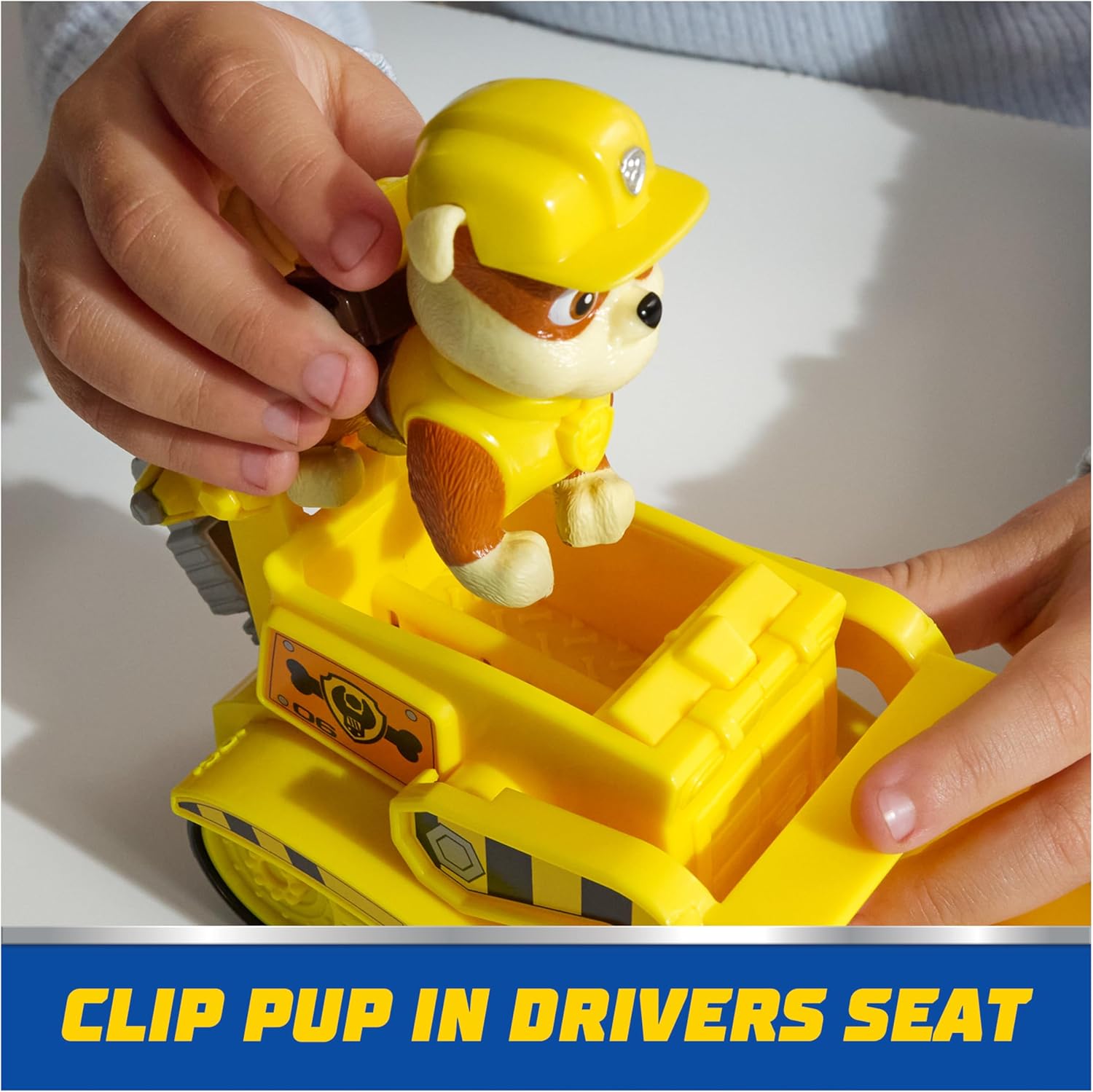 Rubble’s Bulldozer Toy Truck with Collectible Action Figure, Sustainably Minded Kids Toys for Boys & Girls Ages 3 and Up