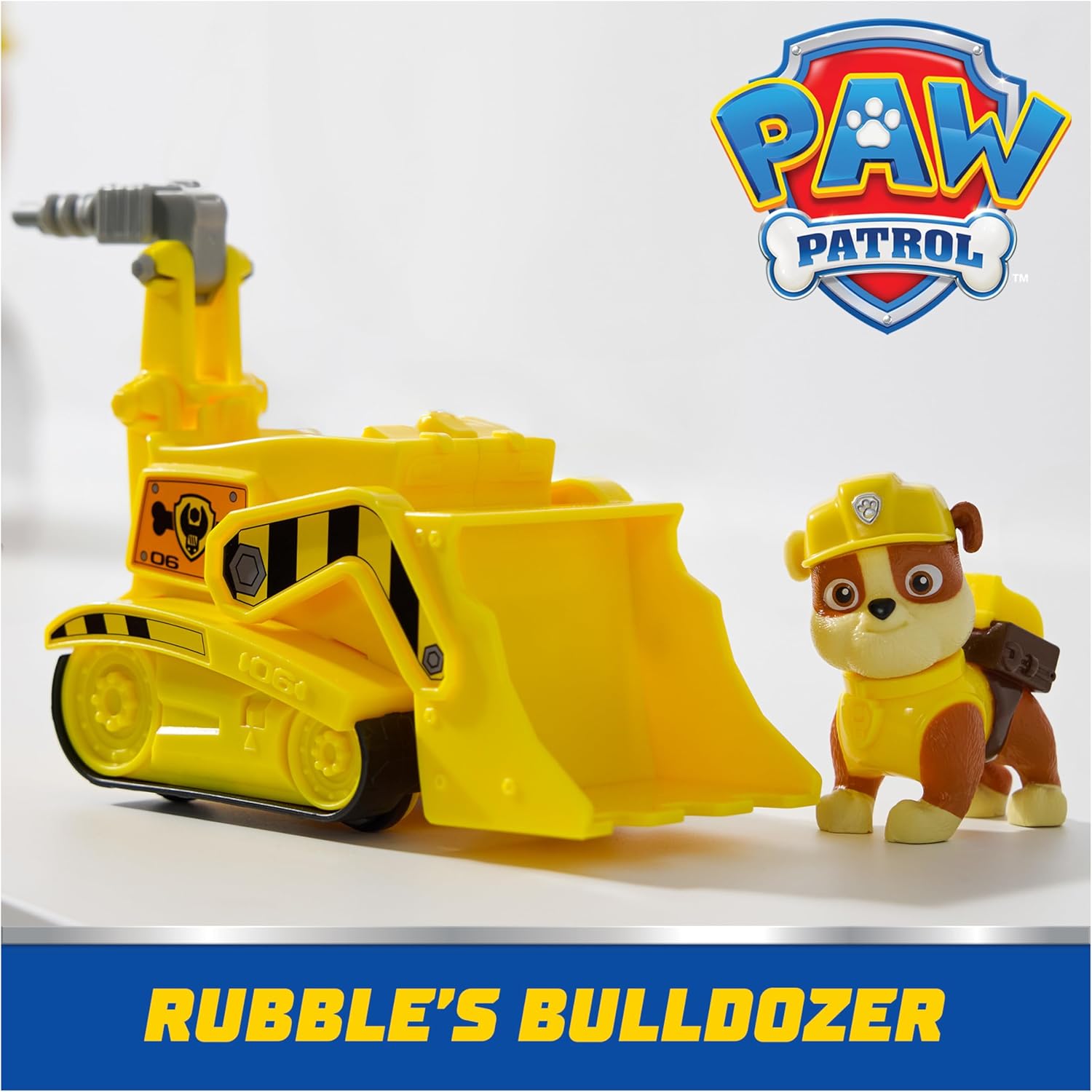 Rubble’s Bulldozer Toy Truck with Collectible Action Figure, Sustainably Minded Kids Toys for Boys & Girls Ages 3 and Up