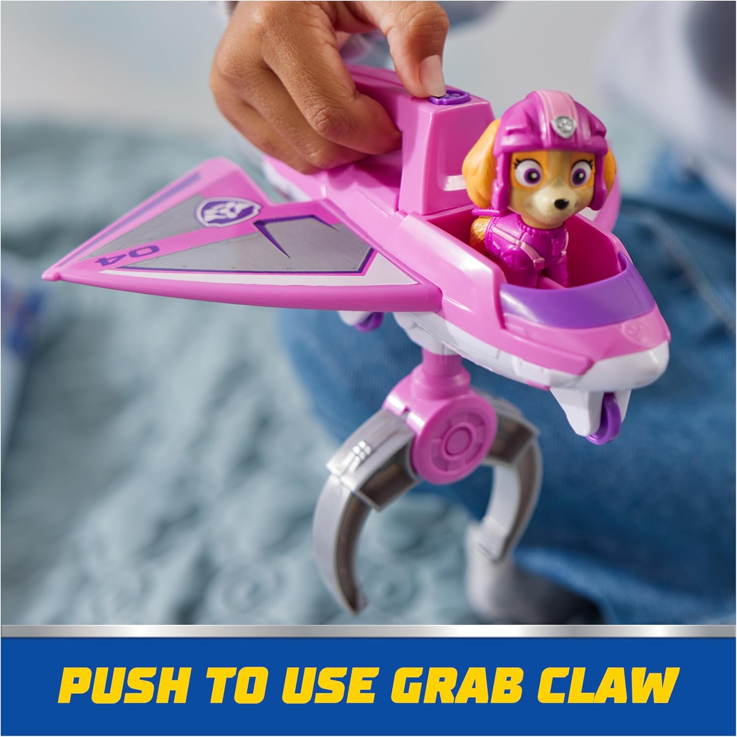 Air Rescue Skye Action Figure & Hero Claw Jet Plane with Retractable Claw, Rescue Basket & Bunny, Kids Toys for Boys & Girls Ages 3+