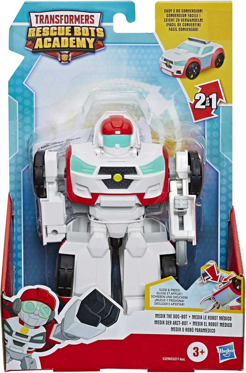 Playskool Heroes Rescue Bots Academy Medix The Doc-Bot Converting Toy Robot, 6-Inch Collectible Action Figure Toy for Kids Ages 3 and Up (Amazon Exclusive)