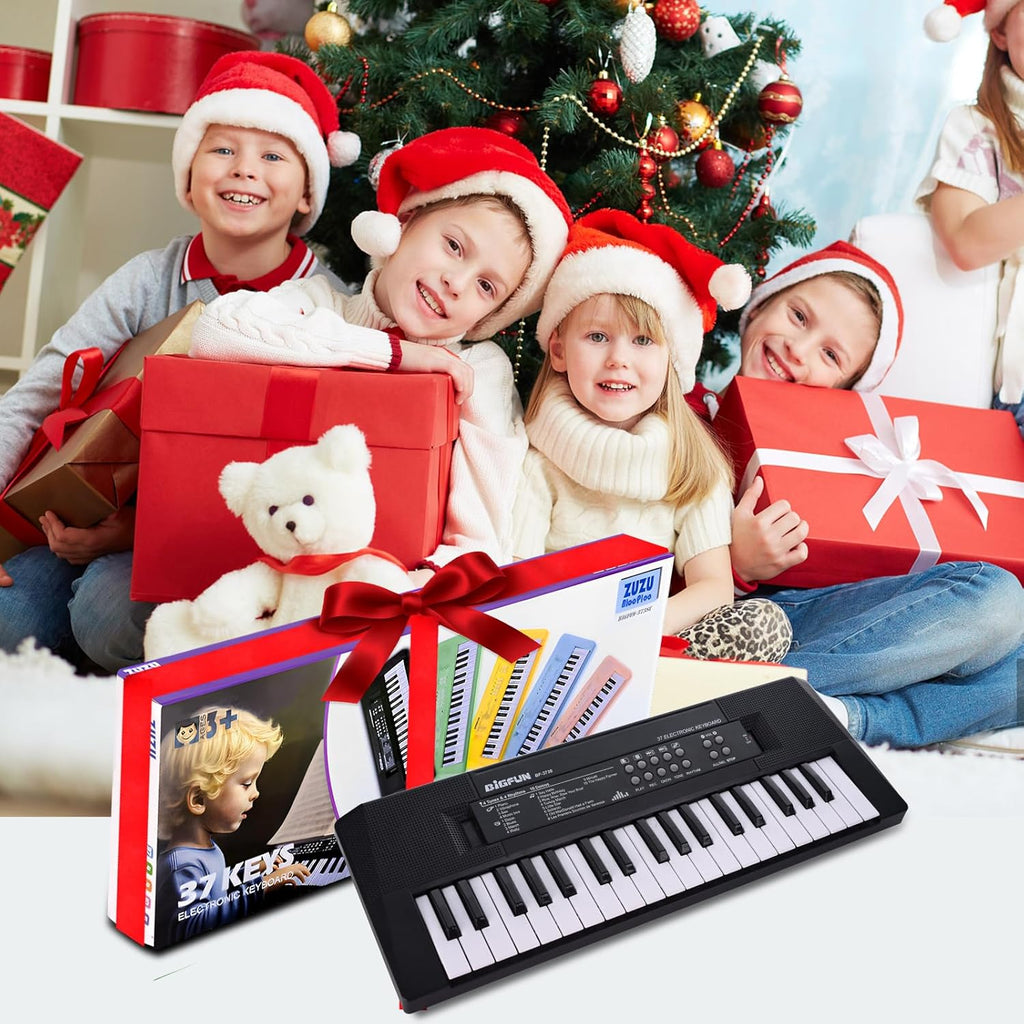 Kids Piano Keyboard, 37 Keys Portable Music Keyboard Early Learning Educational Electronic Music Piano Instrument Toys for 3 4 5 6 Year Old Boys and Girls
