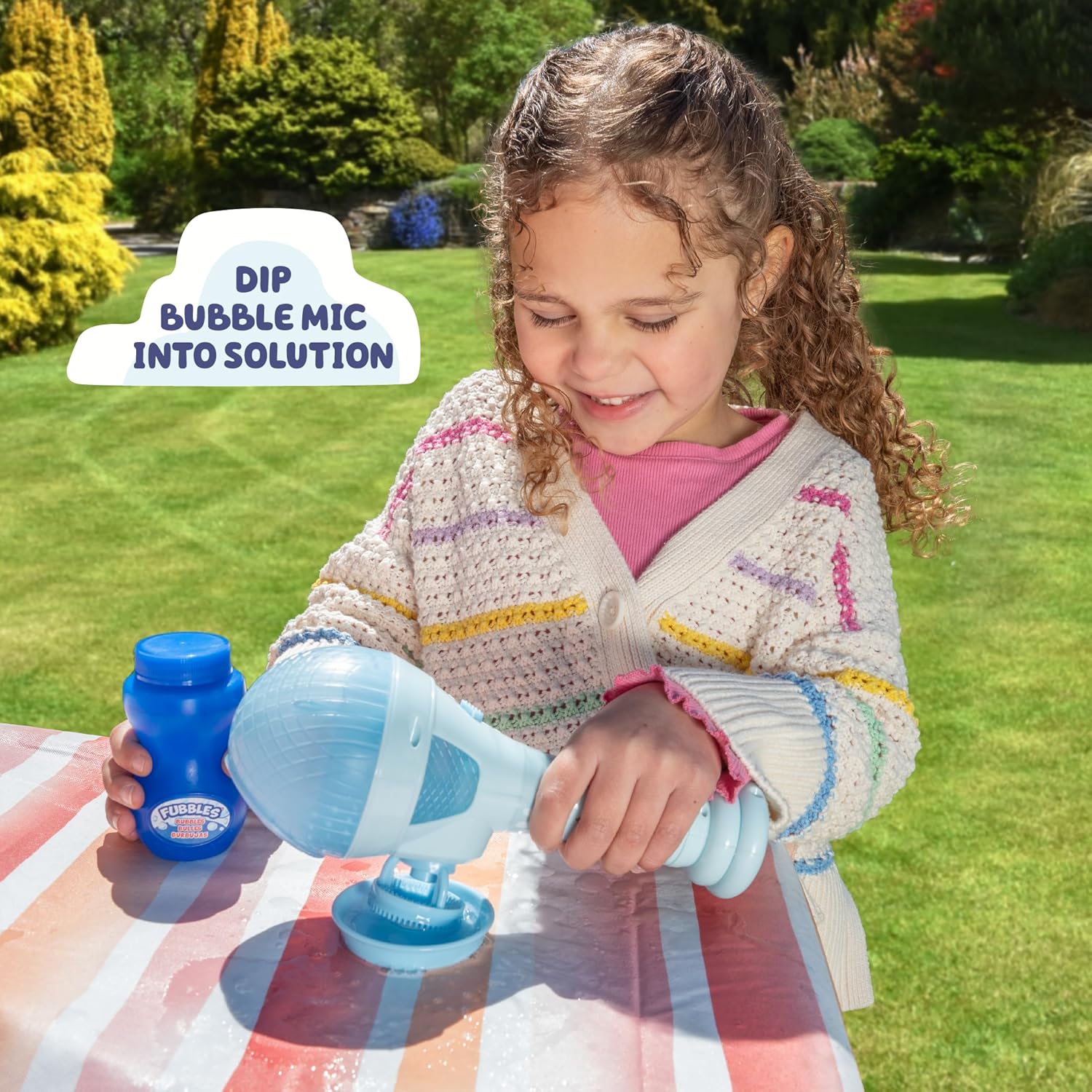 Dance Mode Bubble Machine and Toy Microphone | Bluey Toy for Baby, Toddlers and Kids | Includes Bubble Solution