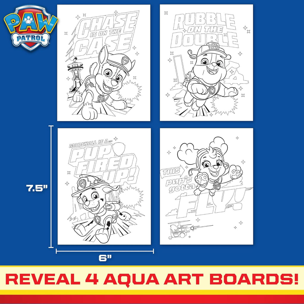 Aqua Art, Color 4 Reusable Aqua Art Pages with a Water Pen, Reusable No-Mess Toddler Activities, Water Reveal Activity Book, Paw Patrol Toy, Toddler Travel Activities, Kids Travel Toys