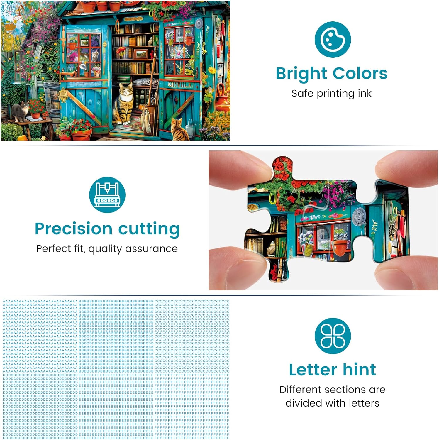Puzzles for Adults 500 Pieces Jigsaw Puzzle Pig Dog Puzzles for Adults Teens Colorful Animals Puzzle Challenging Puzzle Family Games Precision-Cut Vibrant Imagery, 20.5 x 15 in