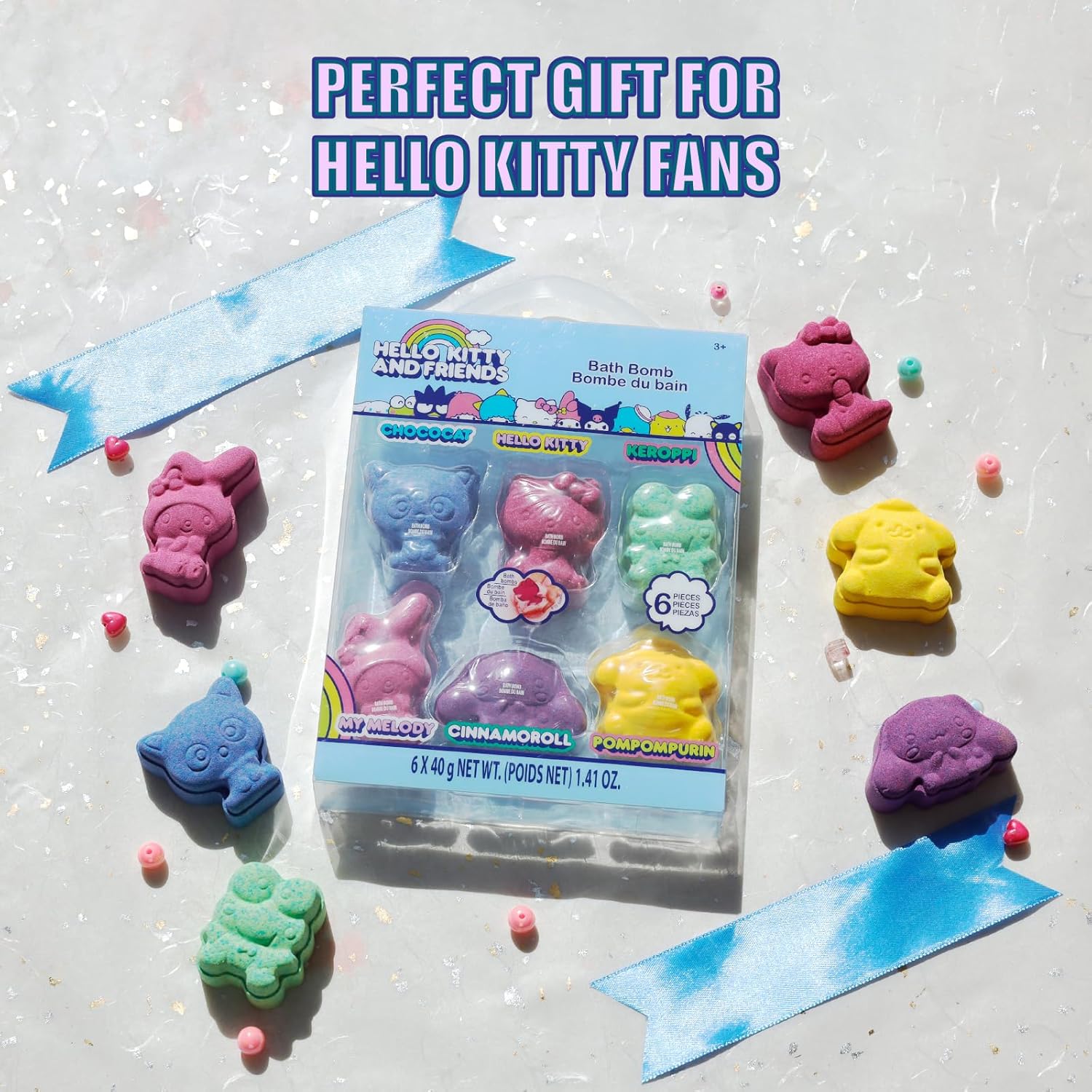 Care Bears 6 Pack Bubblegum Scented Bath Bombs - Ages 3+ Character Molded Bath Bombs – Fun & Bright Colors - Great Birthday Gifts, Stocking Stuffers, Slumber Parties, Spa Days & More by Townley Girl