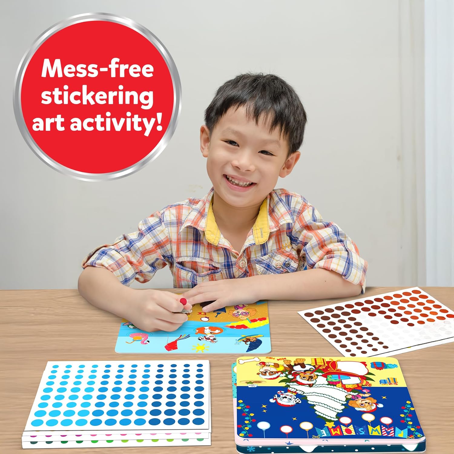 Dot It Sticker Art – PAW Patrol, Mess-Free Fun for Kids, 500+ Stickers, Craft Kits, Classroom Valentine’s Day Gift, Travel Toys for Boys & Girls Ages 3–7