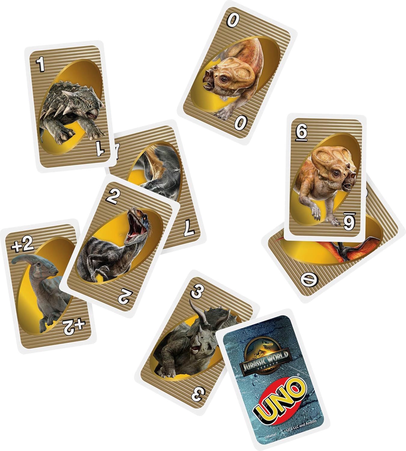 Jurassic World Rebirth Card Game in a Collectible Tin for Kids, Adults & Family with Special Rule & Images Inspired by The Movie