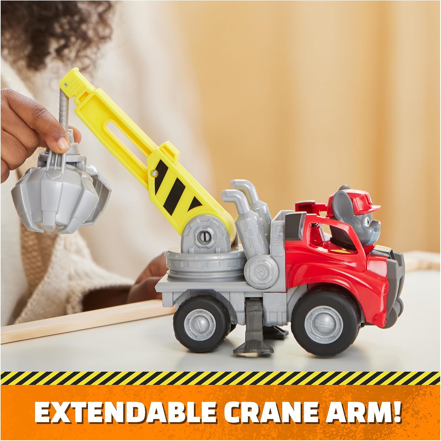Charger’s Crane Grabber Toy Truck with Movable Parts and a Collectible Action Figure, Kids Toys for Ages 3 and Up