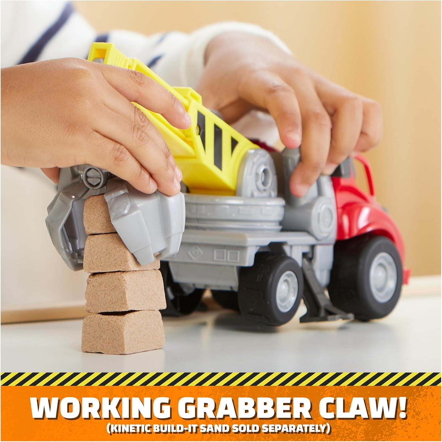 Charger’s Crane Grabber Toy Truck with Movable Parts and a Collectible Action Figure, Kids Toys for Ages 3 and Up