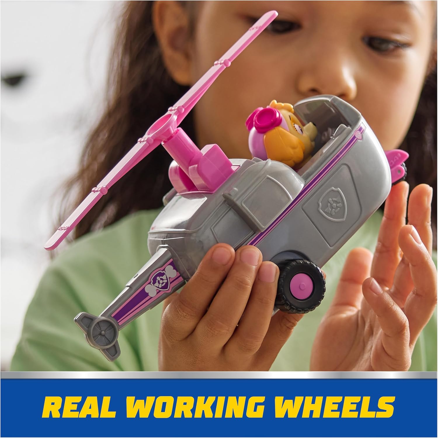 Skye’s Helicopter, Toy Vehicle with Collectible Action Figure, Sustainably Minded Kids Toys for Boys & Girls Ages 3 and Up