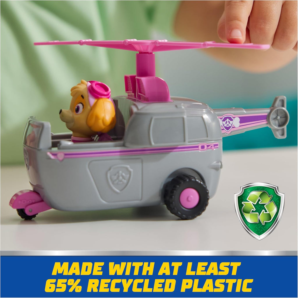 Skye’s Helicopter, Toy Vehicle with Collectible Action Figure, Sustainably Minded Kids Toys for Boys & Girls Ages 3 and Up
