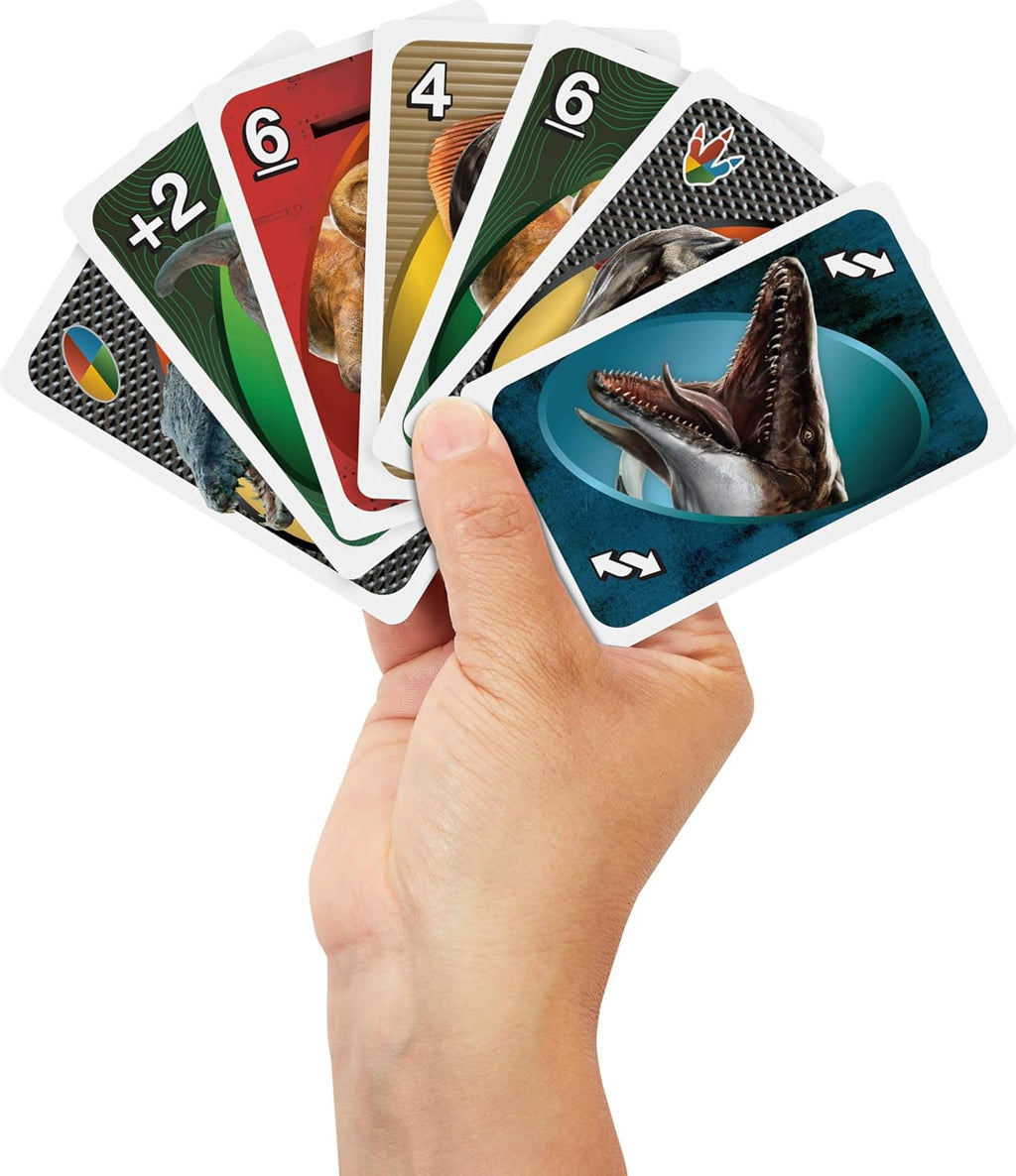 Jurassic World Rebirth Card Game in a Collectible Tin for Kids, Adults & Family with Special Rule & Images Inspired by The Movie