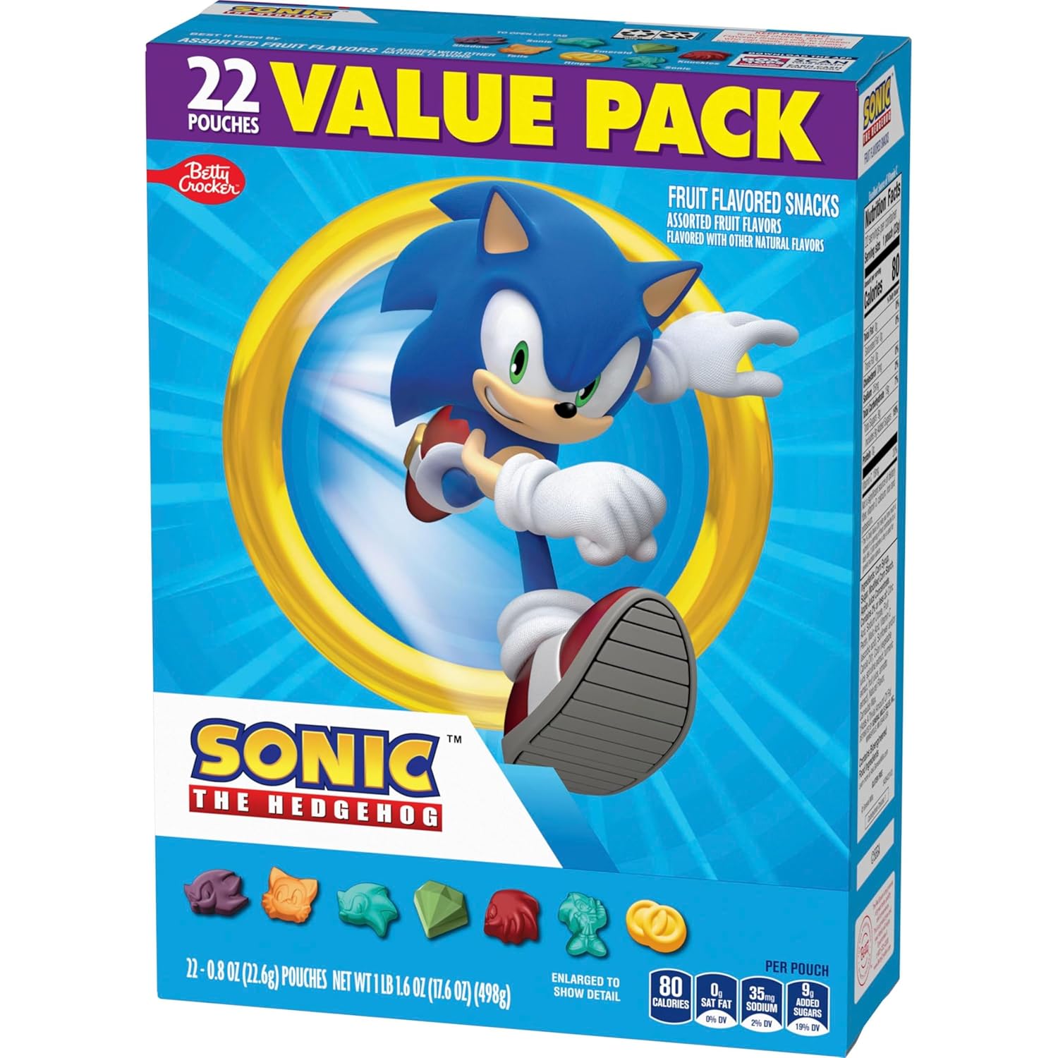 The Hedgehog Fruit Flavored Snacks, Treat Pouches, Gluten Free Snack, Value Pack, 22 Ct, 17.6 oz