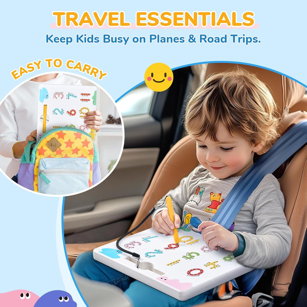Double-Sided Magnetic Number Tracing Board - 2-in-1 Numbers 1-20 Writing Toys for Toddlers & Kids, Preschool Math Manipulatives, Kindergarten Educational Learning Gifts for 3-5 Year Olds