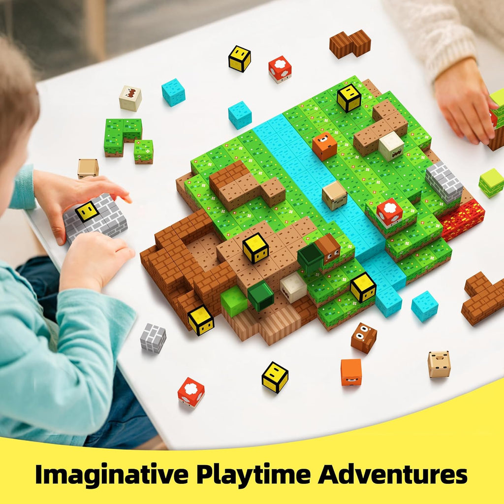 Magnetic Blocks Kids Building Toys for Boys Girls 3+, Game-Based Build MagWonder with Magnet Construction Toys, Upgraded STEM Sensory Gift for Birthday (1 inch)