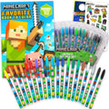 Minecraft Gel Pens Set - Bundle with 20 Colorful Gel Pens, Plus Coloring Book, Stickers, More | Minecraft Activity Set for Kids Ages 4-8