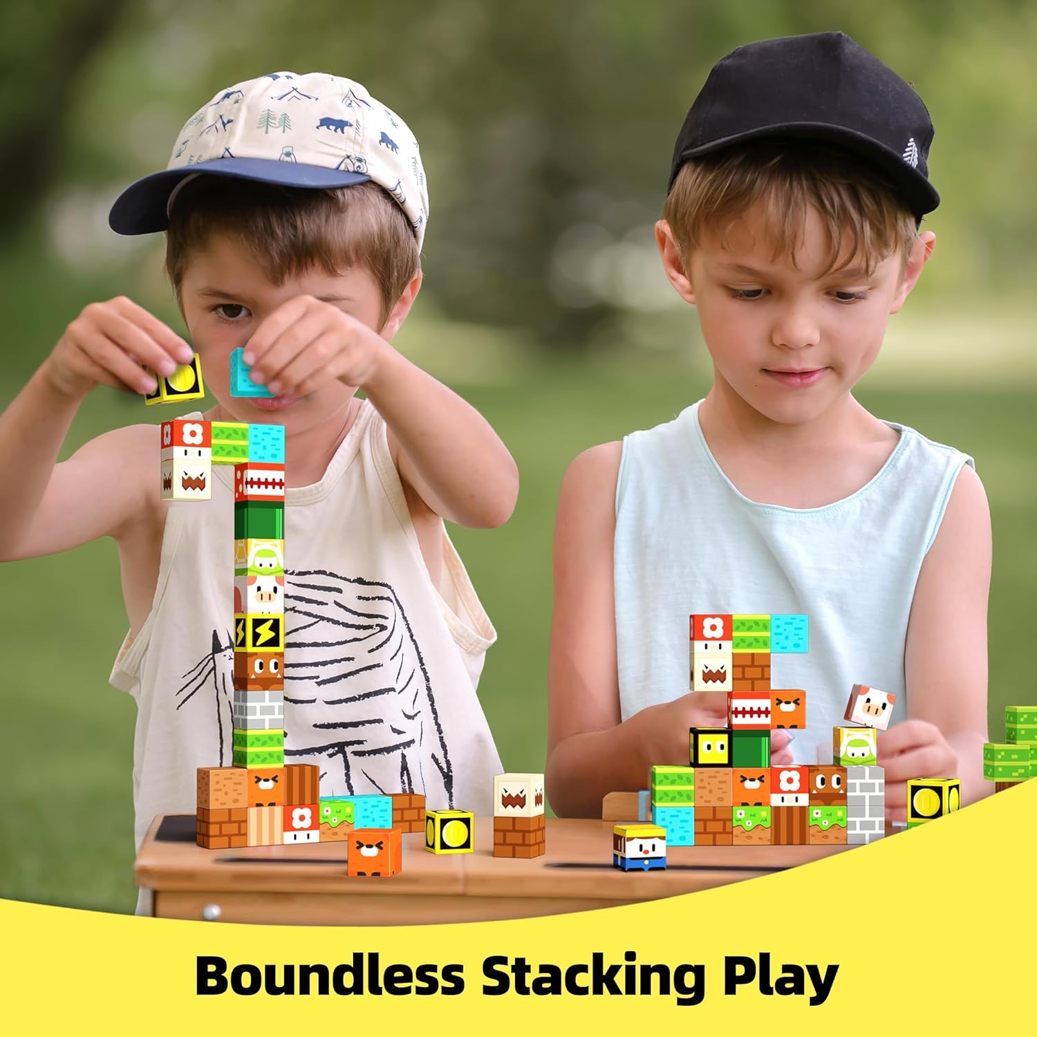 Magnetic Blocks Kids Building Toys for Boys Girls 3+, Game-Based Build MagWonder with Magnet Construction Toys, Upgraded STEM Sensory Gift for Birthday (1 inch)