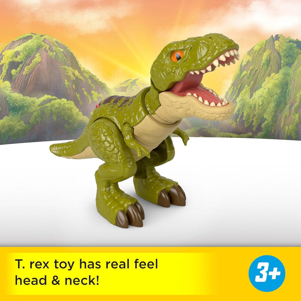 Imaginext Jurassic World Dinosaur Action Figure with Kid-Activated Motion, 8-inch Tyrannosaurus Rex Dino Toy