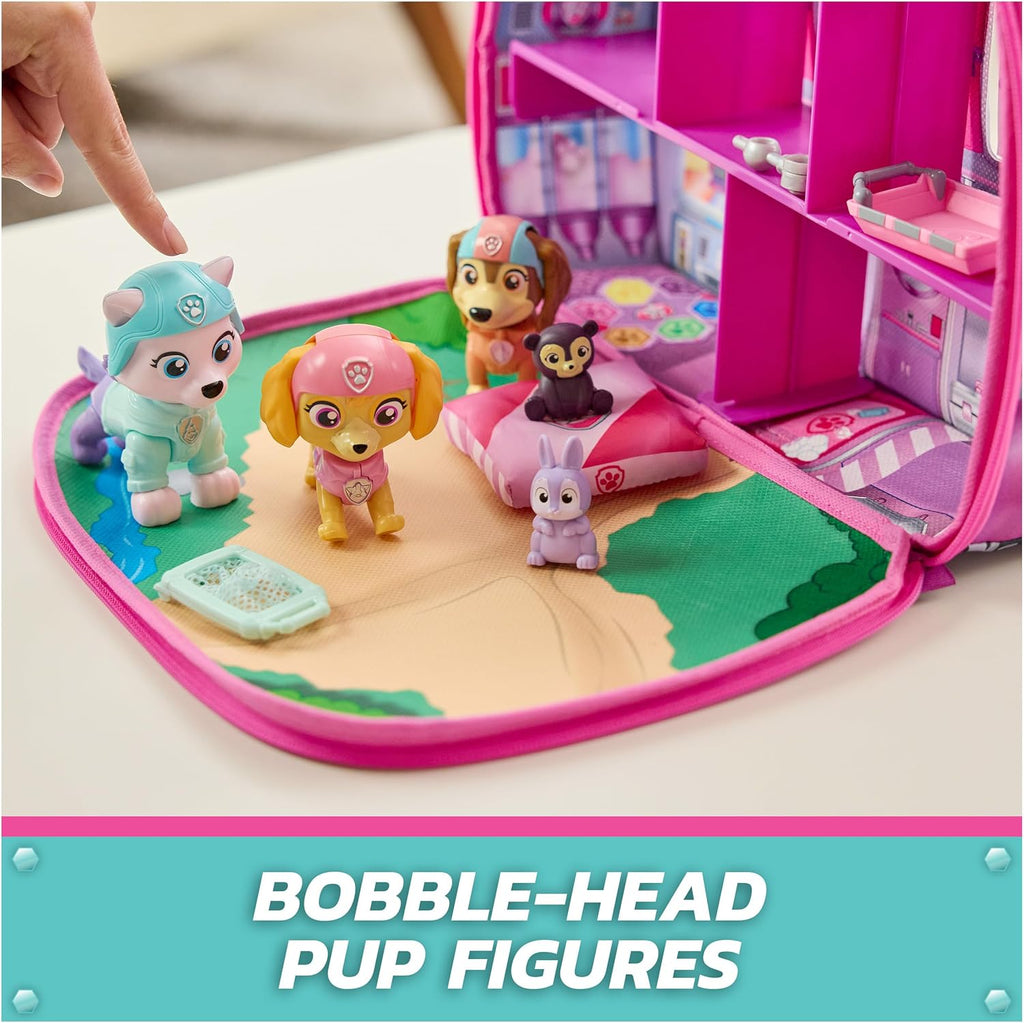 Skye's World Pupcation Rescue Set with Skye, Everest & Liberty Bobble Head Toy Figures & RV Camper, Kids Toys for Boys & Girls Ages 3 & Up