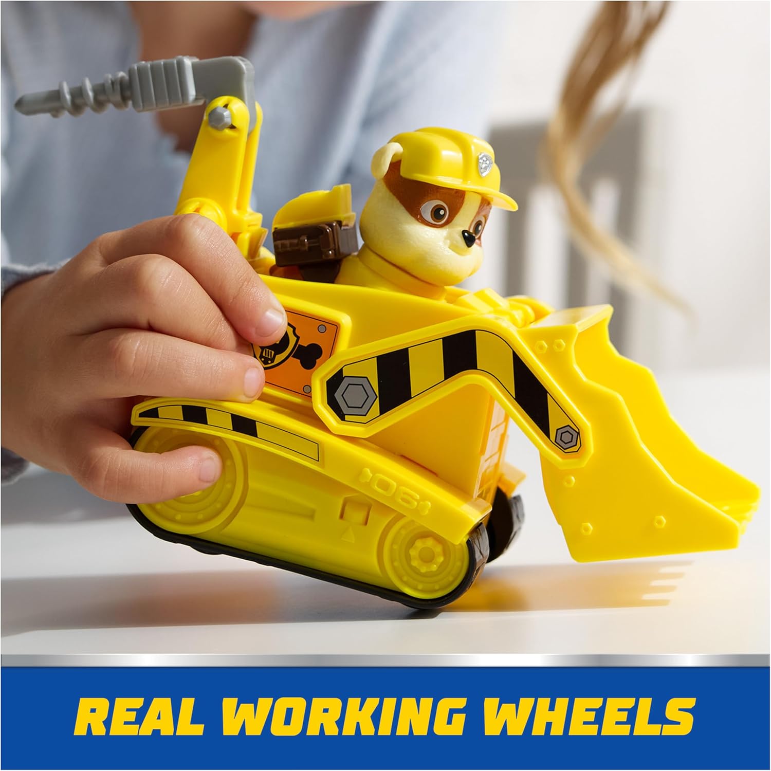 Rubble’s Bulldozer Toy Truck with Collectible Action Figure, Sustainably Minded Kids Toys for Boys & Girls Ages 3 and Up
