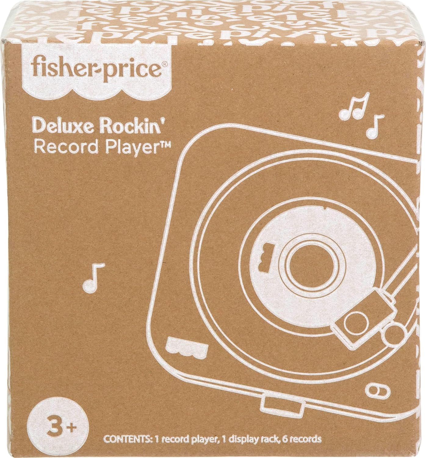 Musical Toy Deluxe Rockin’ Record Player Pretend Turntable with 6 Albums for Preschool Play Plus Bonus Exclusive Holiday Album Kids Ages 3+ Years
