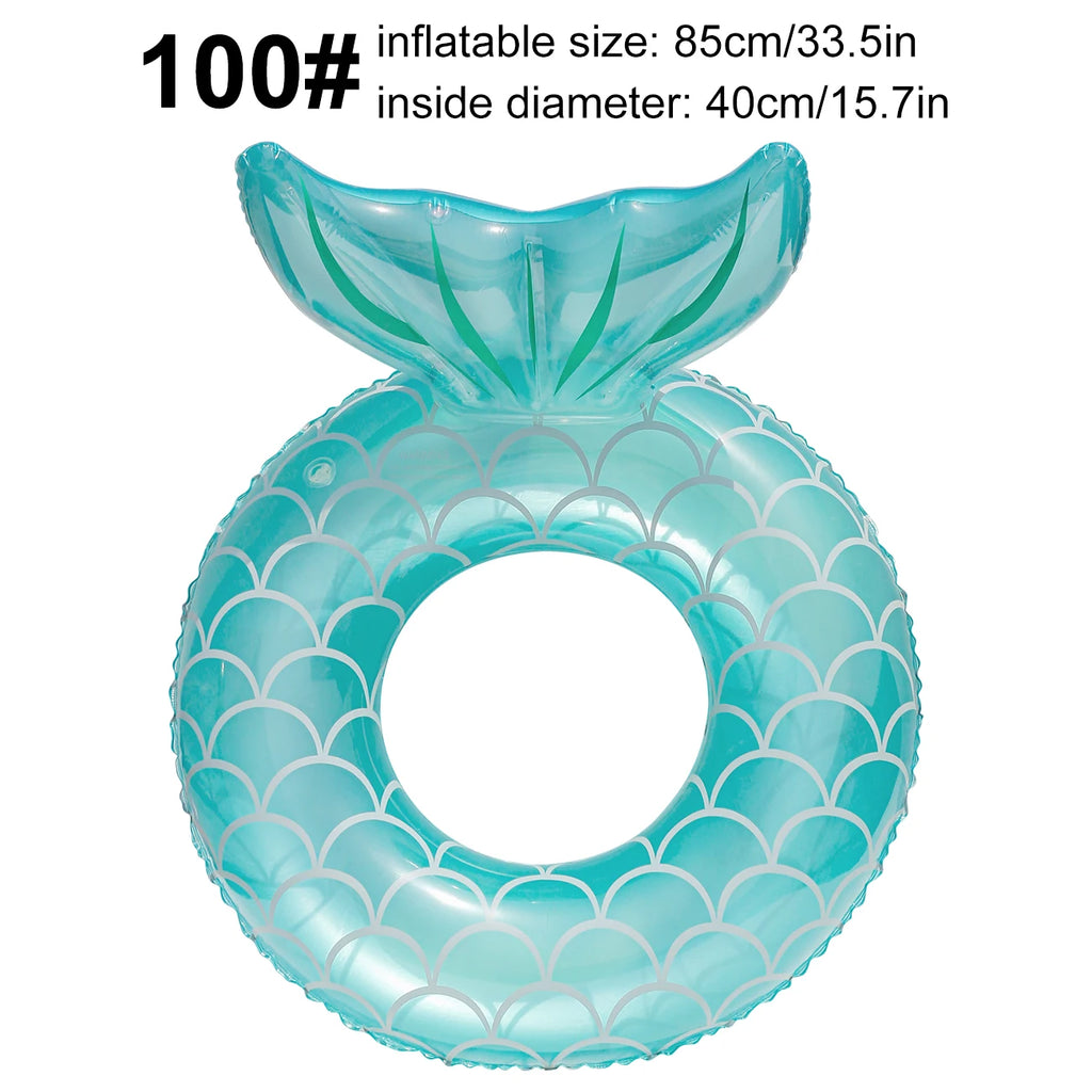Inflatable Swimming Ring, Cute Pool Float Tube Decorations Swim Tubes Outdoor Pool Beach Water Floats Party Supplies Floaties