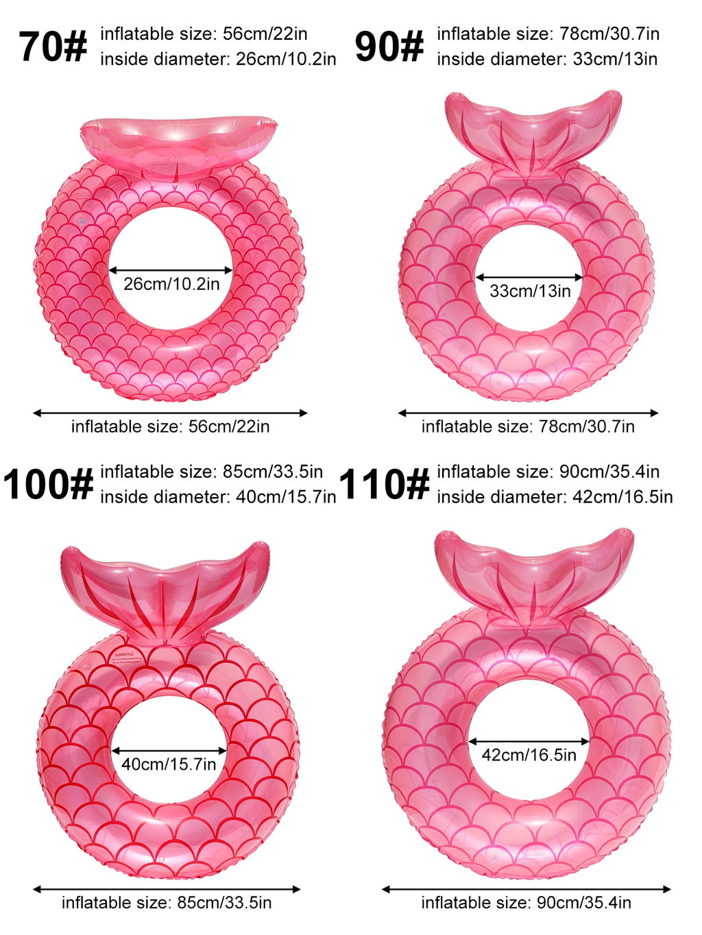 Inflatable Swimming Ring, Cute Pool Float Tube Decorations Swim Tubes Outdoor Pool Beach Water Floats Party Supplies Floaties