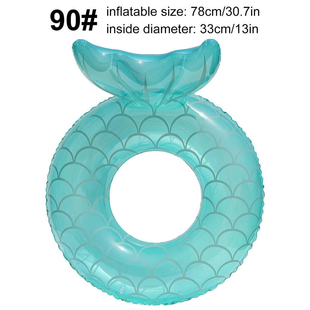 Inflatable Swimming Ring, Cute Pool Float Tube Decorations Swim Tubes Outdoor Pool Beach Water Floats Party Supplies Floaties