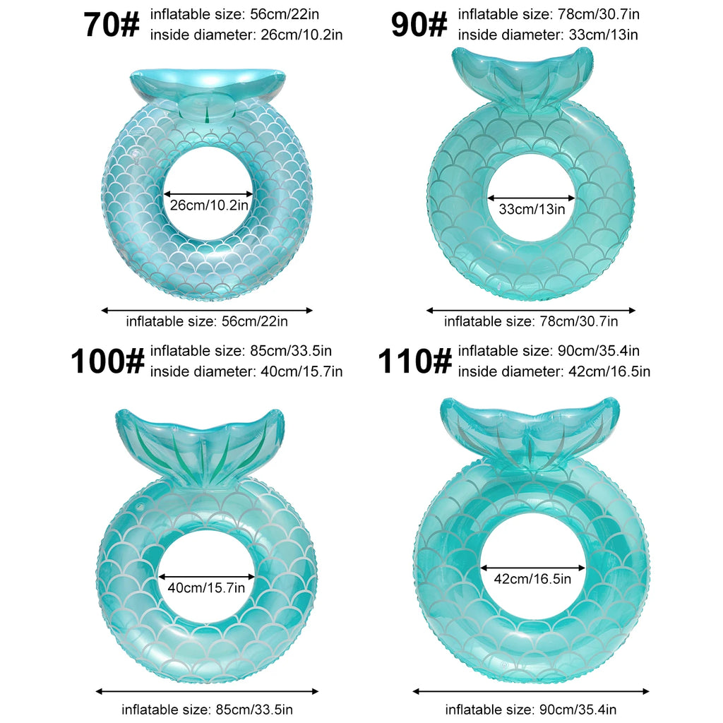 Inflatable Swimming Ring, Cute Pool Float Tube Decorations Swim Tubes Outdoor Pool Beach Water Floats Party Supplies Floaties