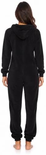 Women's Adult Onesie Skeleton Halloween Costume with Hood