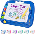 Toddler Toys for Kids, Large Magnetic Drawing Board for Birthday Gift, Toys for 1 2 3 4 Year Old Girls Boys, Etch & Sketch Pad with 4 Stamps, Learning and Educational, 16 ×13 in, Blue