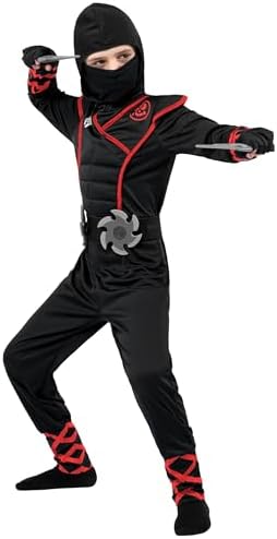 Halloween Ninja Costume, Ninja Outfit Set for Kids, Halloween Costumes for Boys Dress Up Party