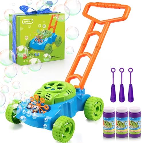 Bubble Lawn Mower Toddler Toys, Bubble Machine Outdoor Garden Toys | Toddler Outdoor Toys for 1 2 Year Old Boy Birthday Gift, Summer Push Gardening Toys for Preschool Baby Boys Age 1 2 3 +