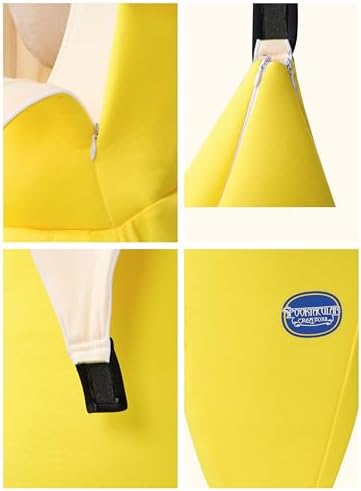 Appealing Banana Costume Adult Deluxe Set for Halloween Dress Up Party and Roleplay Cosplay