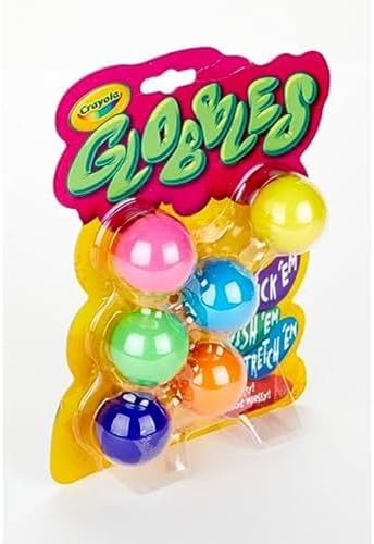 Globbles Fidget Toy (6ct), Stocking Stuffers for Kids, White Elephant Gifts, Sticky Stress Ball for Adults & Kids, Squishy Balls, Calming Sensory Toys for Stress Relief