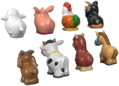 Fisher-Price Little People Toddler Toys Farm Animal Friends 8-Piece Figure Set for Pretend Play Ages 1+ Years