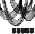 5Pcs Halloween Creepy Cloth Black 30×72inch - Halloween Decorations Clearance - Creepy Spooky Halloween Decorations Outdoor Indoor