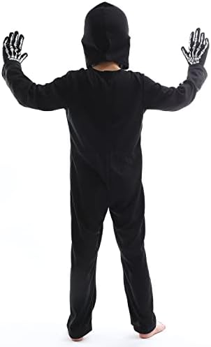 Kids Skeleton Costume Glow in the Dark Skeletons Halloween Skeleton Costumes for Boys and Girls