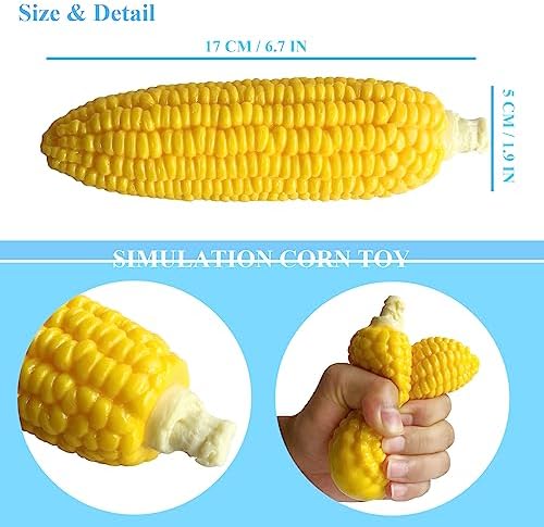 Corn Squishies Stress Relief Novelty Toy Soft Scented Simulation Corns Squeeze Toys Cute Birthday Gift for Kids (Corn)