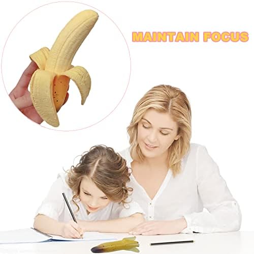 Banana Squishies Stress Relief Soft Scented Simulation Bananas Fruit Squeeze Toys Cute Birthday Gift Novelty Toy for Kids (Yellow Banana)